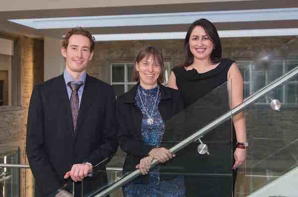 Neven, Pauline and Sahar on Convocation day, fall 2016